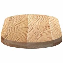 Berkfield Home Table Top 80x40x4 cm Solid Wood Oak Oval in Brown - Size: 80 x 40 x 4 cm - thumbnail 6