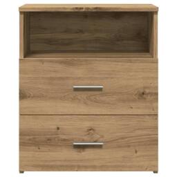 Berkfield Home Stylish Bedside Cabinet Artisan Oak 50x32x60cm Engineered Wood in Brown - Size: 50 x 32 x 60 cm - thumbnail 5