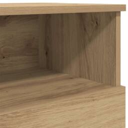 Berkfield Home Stylish Bedside Cabinet Artisan Oak 50x32x60cm Engineered Wood in Brown - Size: 50 x 32 x 60 cm - thumbnail 9