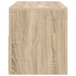 Berkfield Home TV Cabinet with LED Lights Sonoma Oak 90x35x40 cm in Light Oak - Size: 90 x 35 x 40 cm - thumbnail 9