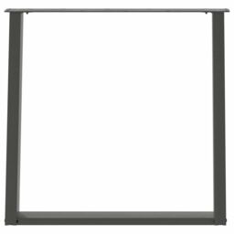 Berkfield Home vidXL Dining Table Legs U-Shaped 2 pcs Anthracite 70x(72-73) cm Steel in Black - thumbnail 5