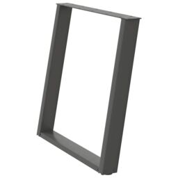Berkfield Home vidXL Dining Table Legs U-Shaped 2 pcs Anthracite 70x(72-73) cm Steel in Black - thumbnail 4