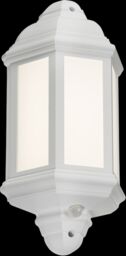 Netlighting LED Half Wall Lantern with Photocell Sensor White 230V IP54 8W