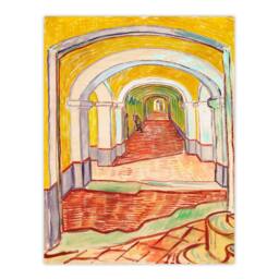 Artery8 Vincent van Gogh Framed Wall Art Print Corridor in the Asylum in Orange - Size: A4 - thumbnail 3