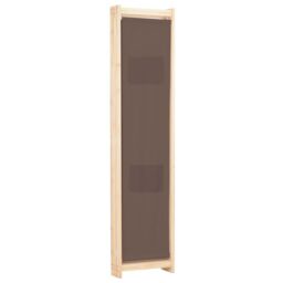 Berkfield Home 3-Panel Room Divider Brown 120x170x4 cm Fabric - Size: 120 x 170 x 4 cm - thumbnail 4