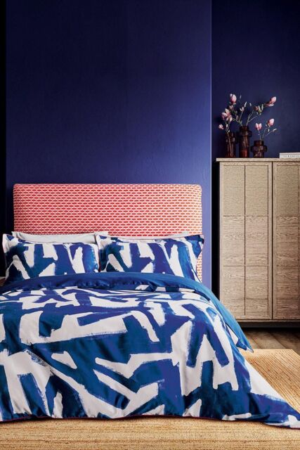 Harlequin 'Thicket' Cotton Sateen Duvet Cover Set in Blue - Size: Double - image 1