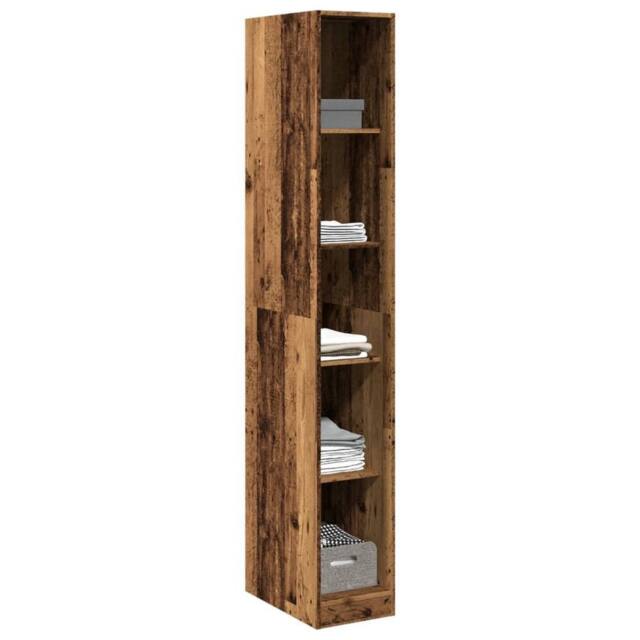 Berkfield Home Wardrobe Old Wood 30x50x200 cm Engineered Wood in Brown - Size: 30 x 50 x 200 cm - image 1