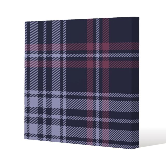 Benjamin Tate Design Tartan plaid pattern (Canvas Print) / 77 x 77 x 4cm in Natural - Size: 77 x 77 x 4 cm - image 1