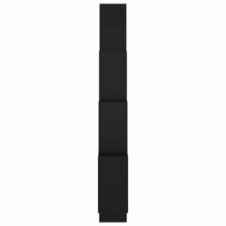 Berkfield Home Wall Cube Shelf Black 90x15x119 cm Engineered Wood - Size: 90 x 15 x 119 cm - thumbnail 5
