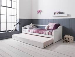 Nöa and Nani Hove Day Bed with Pullout Trundle in White - Size: Single - thumbnail 3