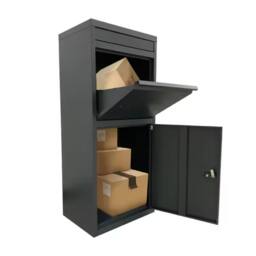 Hinsinc Parcel Box Extra Large Metal Lockable Outdoor Delivery in Black - thumbnail 5