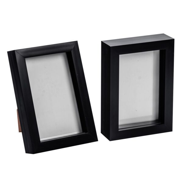 "Nicola Spring 3D Box Photo Frames - 4 x 6"" - Pack of 5 in Black" - image 1