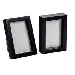 "Nicola Spring 3D Box Photo Frames - 4 x 6"" - Pack of 5 in Black" - thumbnail 1