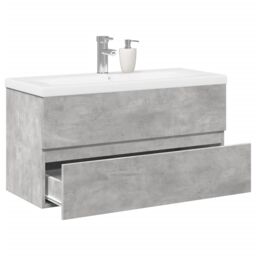 Berkfield Home 2 Piece Bathroom Furniture Set Concrete Grey Engineered Wood - thumbnail 1