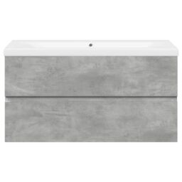 Berkfield Home 2 Piece Bathroom Furniture Set Concrete Grey Engineered Wood - thumbnail 4