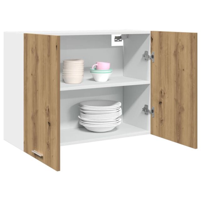 Berkfield Home Hanging Cabinet Lyon Artisan Oak 80x31x60 cm Engineered Wood in Brown - Size: 80 x 31 x 60 cm - image 1