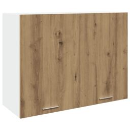 Berkfield Home Hanging Cabinet Lyon Artisan Oak 80x31x60 cm Engineered Wood in Brown - Size: 80 x 31 x 60 cm - thumbnail 2