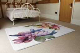 Benjamin Tate Design Rainbow Flowers Designer Rug in Natural - Size: Large - thumbnail 3