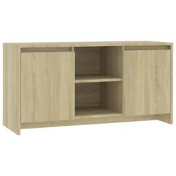 Berkfield Home TV Cabinet Sonoma Oak 102x37.5x52.5 cm Engineered Wood in Light Oak - thumbnail 1