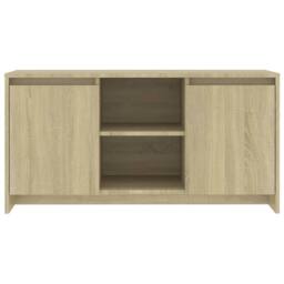 Berkfield Home TV Cabinet Sonoma Oak 102x37.5x52.5 cm Engineered Wood in Light Oak - thumbnail 3