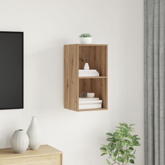 Berkfield Home TV Cabinet Artisan oak 37 x 37 x 72 cm Engineered wood in Brown - image 1