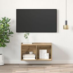 Berkfield Home TV Cabinet Artisan oak 37 x 37 x 72 cm Engineered wood in Brown - thumbnail 4