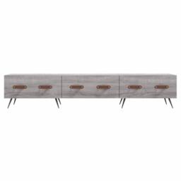 Berkfield Home TV Cabinet Grey Sonoma 150x36x30 cm Engineered Wood - Size: 150 x 36 x 30 cm - thumbnail 5