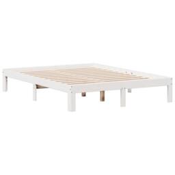 Berkfield Home Bookcase Bed without Mattress White 140x200cm Solid Wood Pine - Size: 140x200 cm - thumbnail 8
