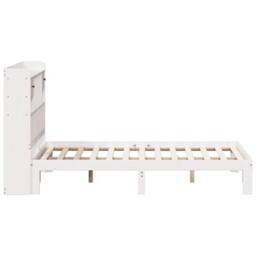 Berkfield Home Bookcase Bed without Mattress White 140x200cm Solid Wood Pine - Size: 140x200 cm - thumbnail 5
