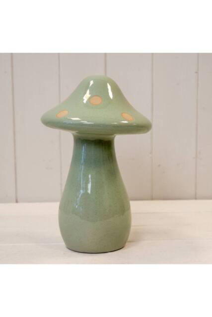 KDMD Large Ceramic Pale Green Mushroom - image 1