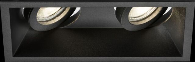 Netlighting Knightsbridge Dipa Twin Tilt Square AntiGlare Downlight Black DIC2TSB - image 1
