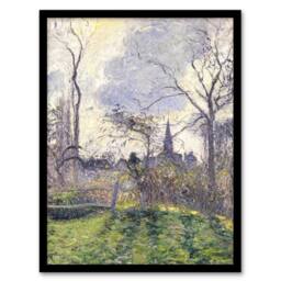 "Artery8 The Bell Tower of Bazincourt Pissarro Framed Wall Art Print - Size: W12"" x H16""" - thumbnail 1