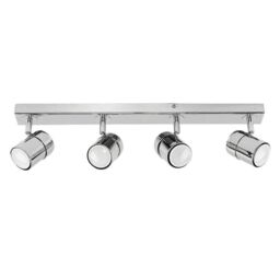 ValueLights Rosie 4 Way Silver Ceiling Bar Spotlight - thumbnail 1