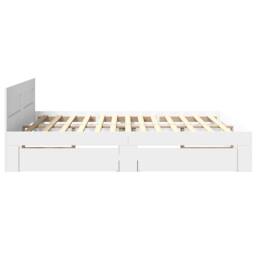 Berkfield Home Durable Bed Frame with Headboard without Mattress White 200x200 cm - thumbnail 6