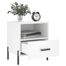 Berkfield Home Bedside Cabinets 2 pcs White 40x35x47.5 cm Engineered Wood - thumbnail 3