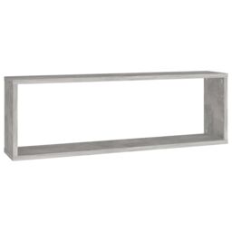 Berkfield Home Wall Cube Shelf 2 pcs Concrete Grey 80x15x26.5 cm Engineered Wood - thumbnail 6