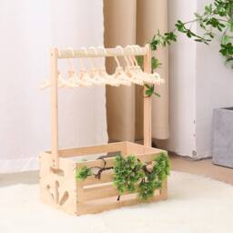 Kelvenix Wooden Baby Shower Basket with Handle Baby Basket Pregnancy New in Tan - thumbnail 6