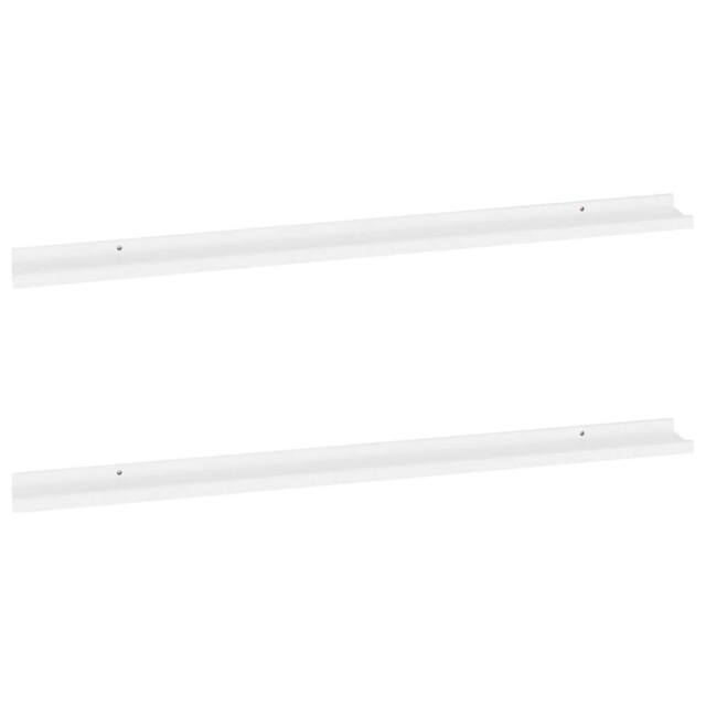 Berkfield Home Wall Shelves 2 pcs White 115x9x3 cm - Size: 115 x 9 x 3 cm - image 1