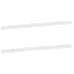Berkfield Home Wall Shelves 2 pcs White 115x9x3 cm - Size: 115 x 9 x 3 cm - thumbnail 1