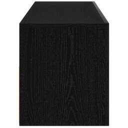 Berkfield Home Bedside Cabinet with LED Lights Black Oak 60x35x40 cm Engineered Wood - Size: 60 x 35 x 40 cm - thumbnail 8