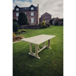 Churnet Valley Garden Furniture Ltd Clover Table - Pressure Treated Timber - Partially Assembled in Brown - thumbnail 2