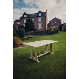 Churnet Valley Garden Furniture Ltd Clover Table - Pressure Treated Timber - Partially Assembled in Brown - thumbnail 3