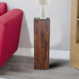 Jaipur Furniture Ltd Jaipur Small Lamp Table - Sheesham Wood - L15 x W15 x H65 cm - Honey Dark Finish in Brown - thumbnail 2