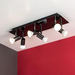 ValueLights Consul Spotlight 6 Way Black Ceiling Bar Spotlight - thumbnail 5