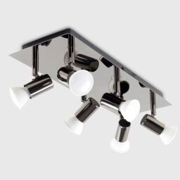 ValueLights Consul Spotlight 6 Way Black Ceiling Bar Spotlight - thumbnail 2