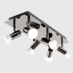 ValueLights Consul Spotlight 6 Way Black Ceiling Bar Spotlight - thumbnail 3