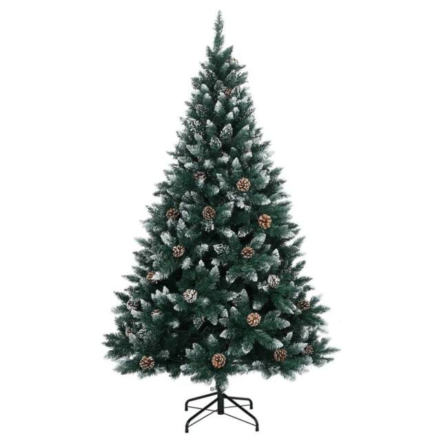 Berkfield Home Artificial Christmas Tree 300 LEDs 180 cm in Green - image 1