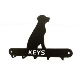 Poppyforge Labrador Key Holder - Steel - L15 x H9 cm - Black