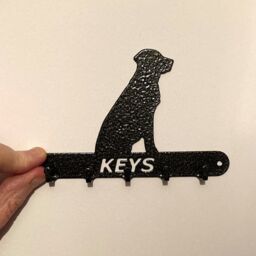 Poppyforge Labrador Key Holder - Steel - L15 x H9 cm - Black - thumbnail 2