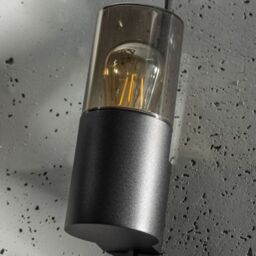 CGC Lighting 'Bluebell' Outdoor Cylinder Wall Light E27 Mains Power in Black - thumbnail 4